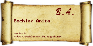 Bechler Anita névjegykártya